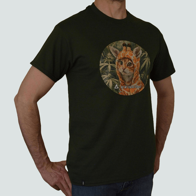 Men's Giraffe Pussy T-Shirt Forest Green